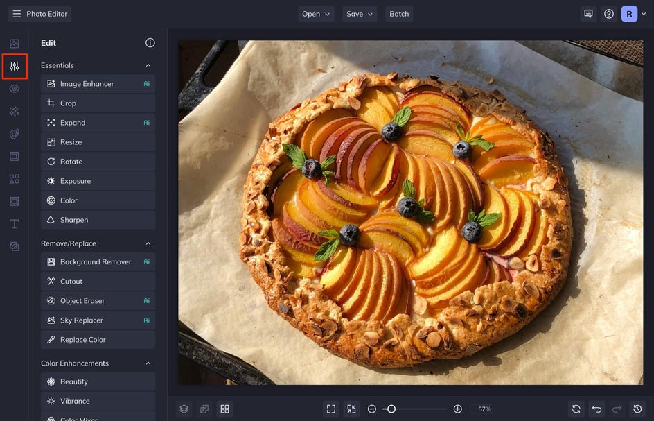 edit tab