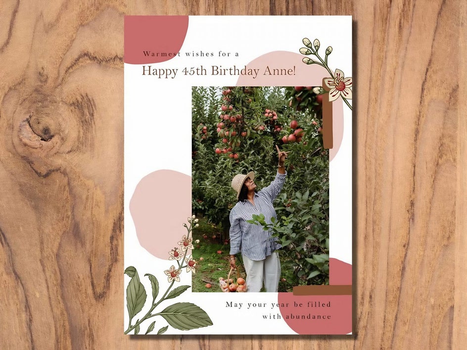 abundance birthday card thankful and thoughtful design