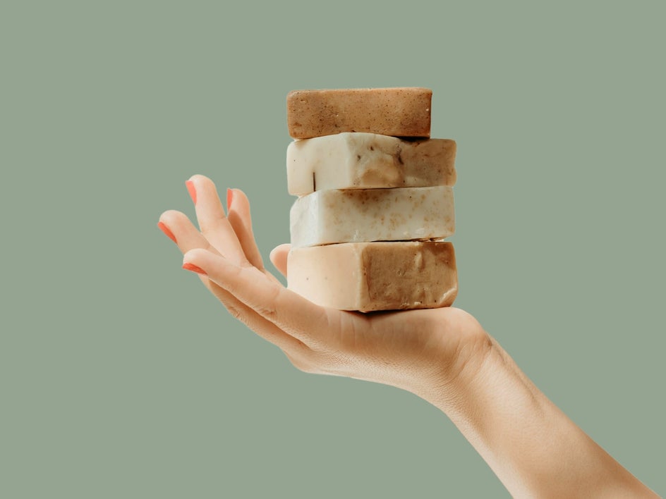 soap product after background remover with sage background
