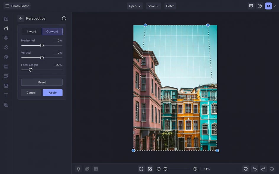 change perspective outward tab UI