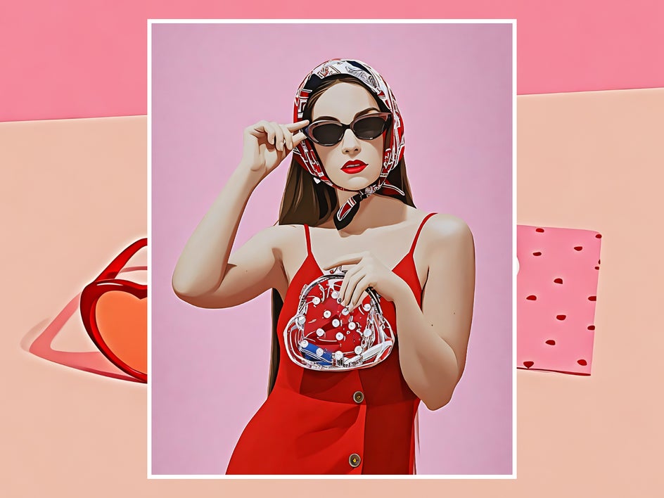 after: same image with cartoon effect applied for pop art color block aesthetic