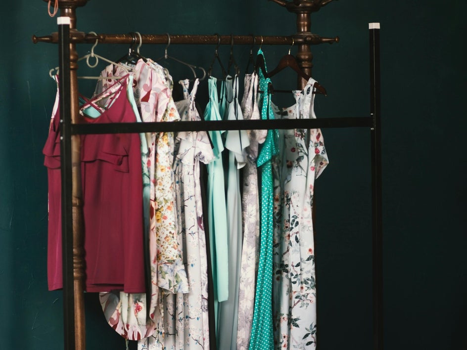 After: Hangers and stray clothing removed