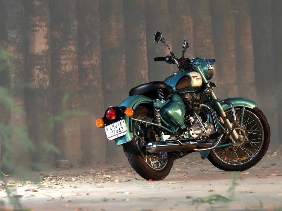 After: Motorcycle background painted with light white tint.