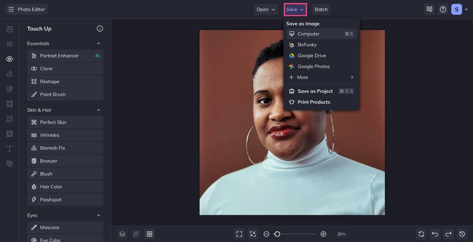 Save professional LinkedIn profile picture after editing
